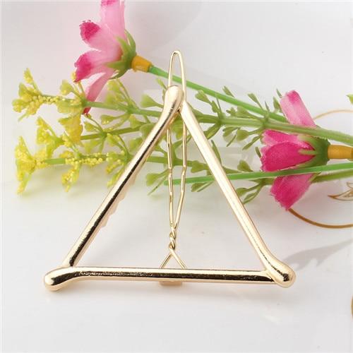 Geometric Alloy Hair Clip-Hair Accessories-Arimonz-Gold Triangle-Arimonz