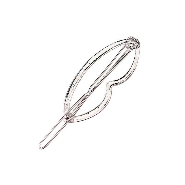 Geometric Alloy Hair Clip-Hair Accessories-Arimonz-Sliver Lip-Arimonz