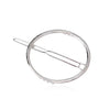 Geometric Alloy Hair Clip-Hair Accessories-Arimonz-Sliver Round-Arimonz