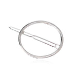 Geometric Alloy Hair Clip-Hair Accessories-Arimonz-Sliver Round-Arimonz