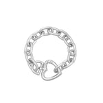 Geometric Alloy Thick Necklace Bracelet Set for Women Heart Necklace-Necklaces-Arimonz-Bracelet 20cm/9in silver-Arimonz