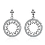 Geometric Circle Fashionable Women Earrings Fashion Women Dangle Earrings-Earrings-Arimonz-Silver-Arimonz