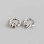 Geometric Earrings Fashion Stud Earrings Ear Cuff Charm Jewelry-Earrings-Arimonz-Silver-Arimonz