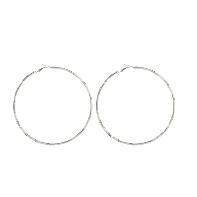 Geometric Oversized Earrings-Earrings-Arimonz-Circle-Silver-Arimonz