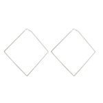 Geometric Oversized Earrings-Earrings-Arimonz-Diamond-Silver-Arimonz