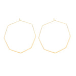 Geometric Oversized Earrings-Earrings-Arimonz-Octagon-Gold-Arimonz