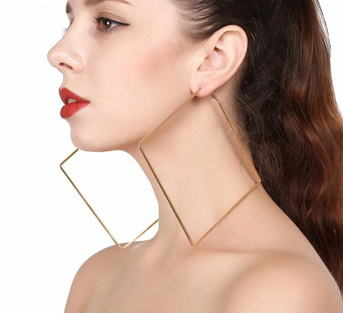 Geometric Oversized Earrings-Earrings-Arimonz-Arimonz
