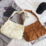 Girl Handbag Canvas Teenager Shoulder Bags Teenage Women Messenger Bag-Handbags-Arimonz-Arimonz