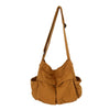 Girl Handbag Canvas Teenager Shoulder Bags Teenage Women Messenger Bag-Handbags-Arimonz-Brown-Arimonz