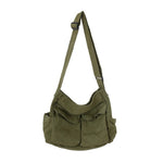 Girl Handbag Canvas Teenager Shoulder Bags Teenage Women Messenger Bag-Handbags-Arimonz-Green-Arimonz