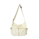 Girl Handbag Canvas Teenager Shoulder Bags Teenage Women Messenger Bag-Handbags-Arimonz-White-Arimonz