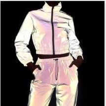 Glow Jacket & Trousers Tracksuits Set-Fuzzy Jackets-Arimonz-Arimonz