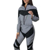 Glow Jacket & Trousers Tracksuits Set-Fuzzy Jackets-Arimonz-black-S-Suit-Arimonz