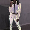 Glow Jacket & Trousers Tracksuits Set-Fuzzy Jackets-Arimonz-Arimonz