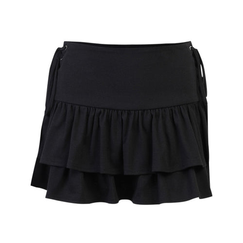 Goth Skirt Women High Waist Bandage Mini Skirt Dark Gothic Punk Skirt-Skirts-Arimonz-S-Arimonz