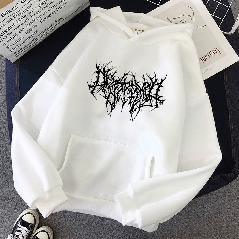 Gothic Oversized Hoodie Long Sleeve Sweatshirt Women Pullover-Pullovers-Arimonz-Arimonz