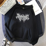 Gothic Oversized Hoodie Long Sleeve Sweatshirt Women Pullover-Pullovers-Arimonz-black-S-Arimonz