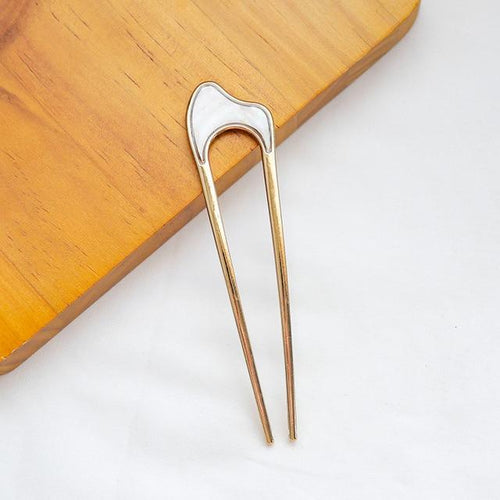 Gradient U Shape Girls Hairpins-Hair Accessories-Arimonz-A-White-Arimonz