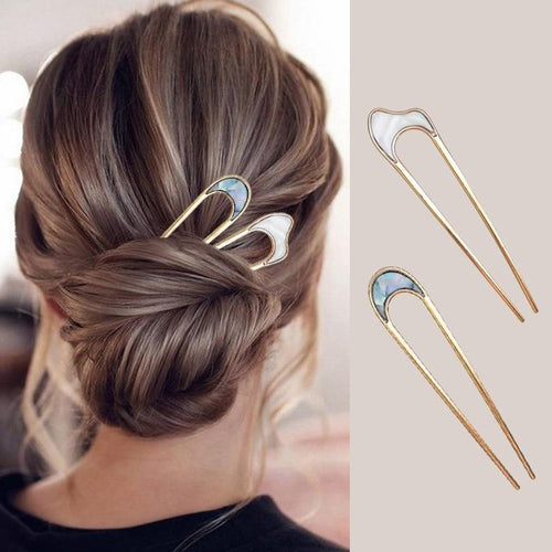 Gradient U Shape Girls Hairpins-Hair Accessories-Arimonz-Arimonz