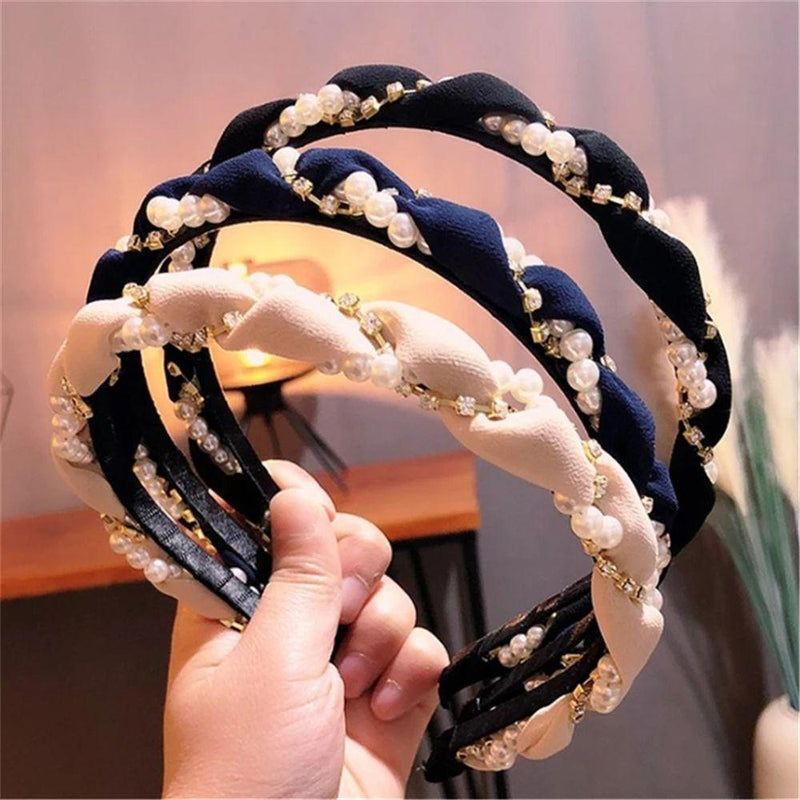 Hair Accessories - Pearl Crystal Hoop Headband