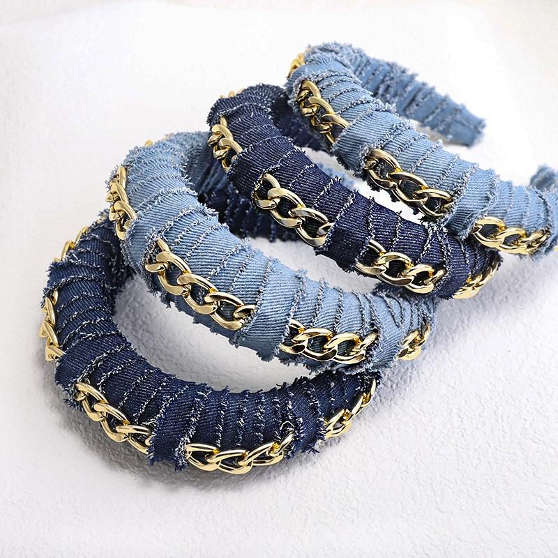 Hair Hoop Solid Chain Twist Headband Girl Thick Hair Accessories-Hair Accessories-Arimonz-Arimonz