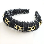 Hair Hoop Solid Chain Twist Headband Girl Thick Hair Accessories-Hair Accessories-Arimonz-Black Chain-Arimonz