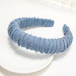 Hair Hoop Solid Chain Twist Headband Girl Thick Hair Accessories-Hair Accessories-Arimonz-Blue-Arimonz