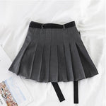 Half-length Pleated Skirt Short Skirt High Waist Women Skirts-Skirts-Arimonz-Arimonz