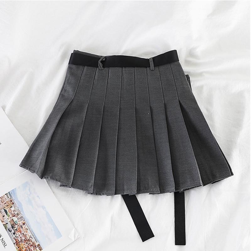 Half-length Pleated Skirt Short Skirt High Waist Women Skirts-Skirts-Arimonz-Arimonz