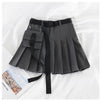 Half-length Pleated Skirt Short Skirt High Waist Women Skirts-Skirts-Arimonz-gray-S-Arimonz