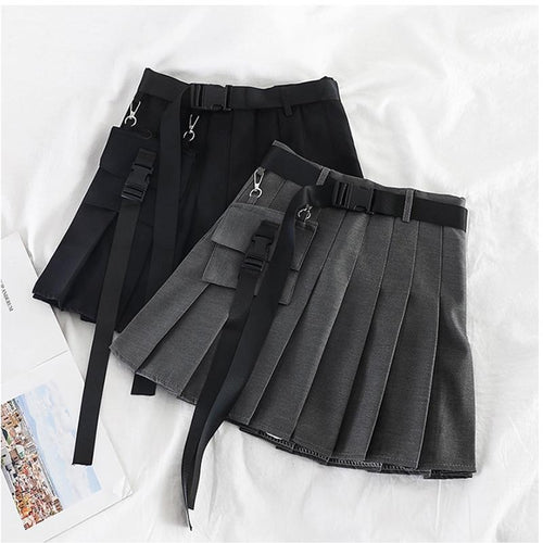 Half-length Pleated Skirt Short Skirt High Waist Women Skirts-Skirts-Arimonz-Arimonz