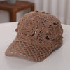 Hand Woven Baseball cap Women Handmade Flower Hollowed Thin Cap-Women's Caps-Arimonz-Arimonz