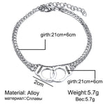 Handcuffs Ankle Bracelet For Women Anklet Fashion Multilayer Foot Chain-Anklets-Arimonz-Arimonz