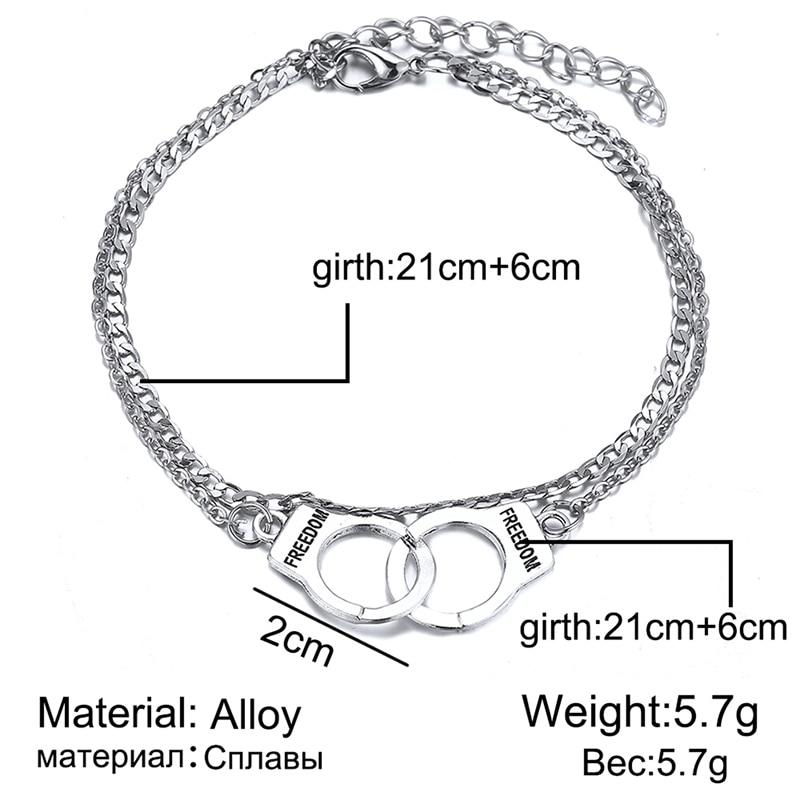 Handcuffs Ankle Bracelet For Women Anklet Fashion Multilayer Foot Chain-Anklets-Arimonz-Arimonz