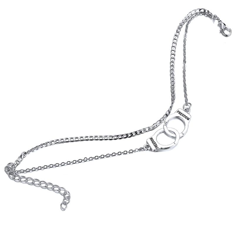 Handcuffs Ankle Bracelet For Women Anklet Fashion Multilayer Foot Chain-Anklets-Arimonz-Arimonz