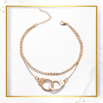 Handcuffs Ankle Bracelet For Women Anklet Fashion Multilayer Foot Chain-Anklets-Arimonz-Gold-Arimonz