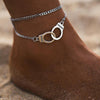 Handcuffs Ankle Bracelet For Women Anklet Fashion Multilayer Foot Chain-Anklets-Arimonz-Arimonz