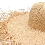 Handmade Women Straw Sun Hats Large Wide Brim Beach Straw Sun Caps-Summer Hats-Arimonz-Arimonz