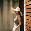 Handmade Women Straw Sun Hats Large Wide Brim Beach Straw Sun Caps-Summer Hats-Arimonz-Arimonz