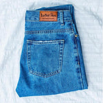 Harem High Waist Blue Straight Jean-Straight Jeans-Arimonz-Arimonz