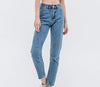 Harem High Waist Blue Straight Jean-Straight Jeans-Arimonz-Arimonz