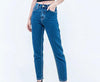Harem High Waist Blue Straight Jean-Straight Jeans-Arimonz-Arimonz