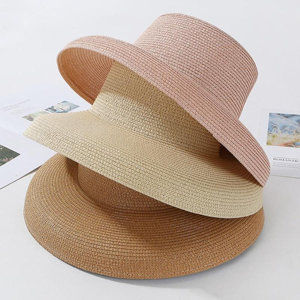 Elegant Wide Brim Straw Hat – Arimonz