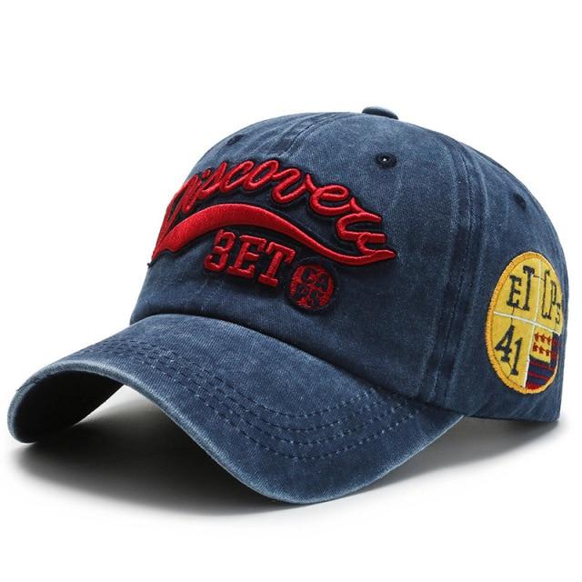 Hats - Baseball Cap Snapback Letter Embroidery Vintage Outdoor Baseball Hat