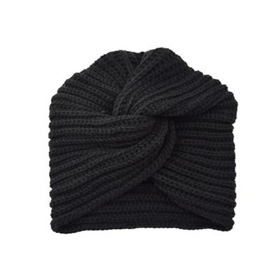 Hats - Cross Wrap Knitted Bonnet Hat