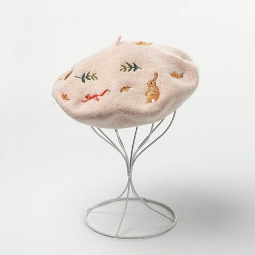 Hats - Nature Inspired Embroidered Beret