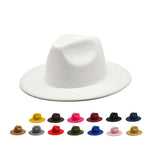 Hats - Women Felt Hat Fedoras Brim Hats For Women British Style Vintage Hats