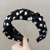 Headband Vintage Polka Dot Print Cow Zebra Stripe Hair Band for Women-Hair Accessories-Arimonz-Black white dots-Arimonz