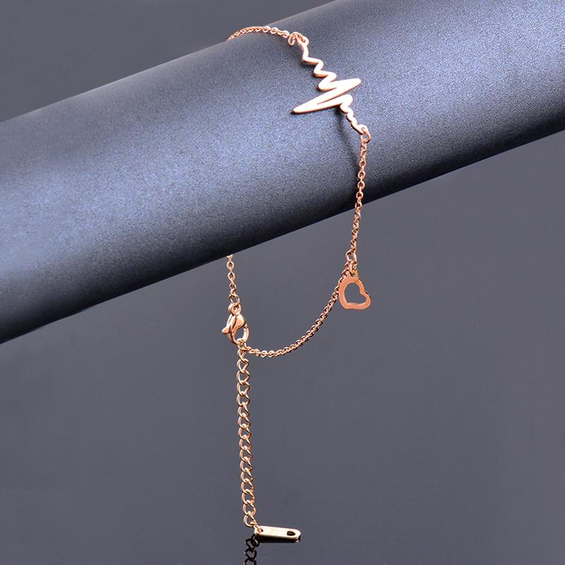 Heart Beat Sign Anklets Jewelry Women Summer Accessory Jewelry Women-Anklets-Arimonz-Arimonz