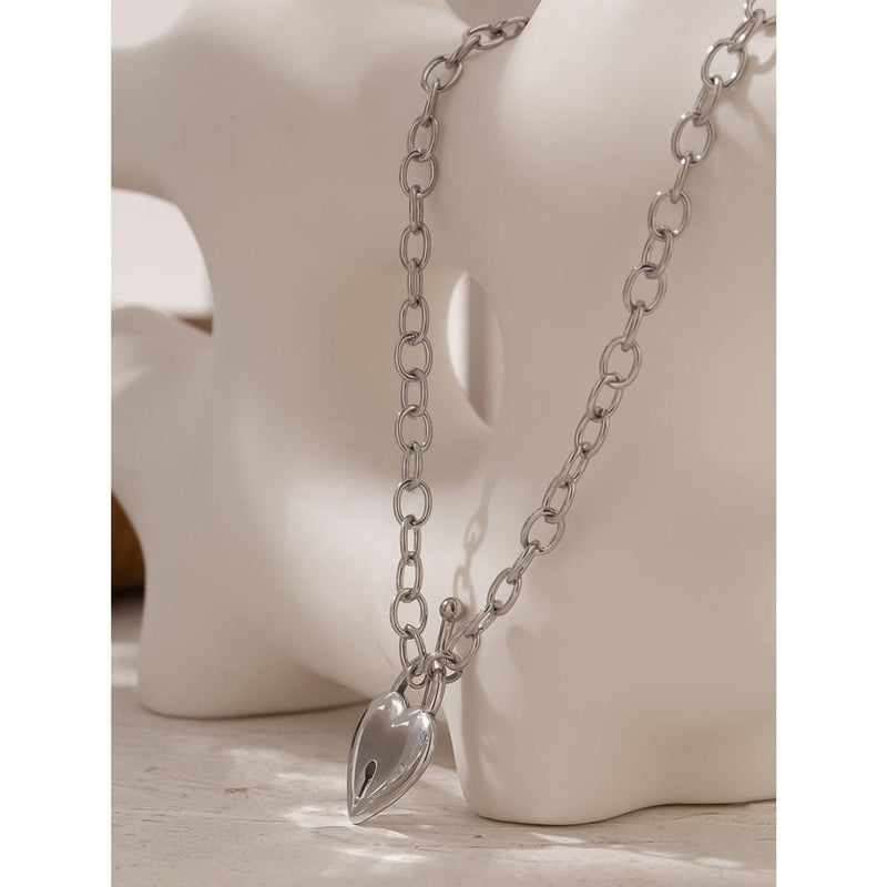 Heart Lock Pendant Necklace for Women Fashion Choker Necklace for Women-Necklaces-Arimonz-Arimonz